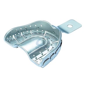 Plateaux d'empreinte dentaire supérieurs et inférieurs en acier inoxydable réutilisables autoclavables pour alginate CE ISO OEM - Product Image 1