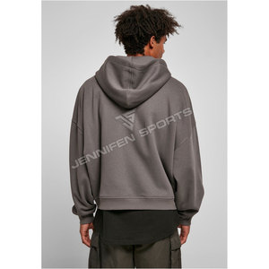 เสื้อฮู้ดดี้ผู้ชายไซส์ใหญ่ ผ้าฝ้าย 100% สำหรับฤดูหนาว สีพื้น แบบสปอร์ต ขายส่ง น้ำหนักมาก พิมพ์โลโก้ตามสั่งได้ - Product Image 5