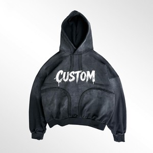 Custom Logo French Terry <b>Hoodie</b> Unisex <b>Hoodie</b> Pullover Fast Delivery for Clothing Brands - Product Image 5
