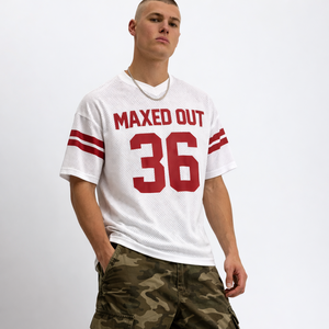 Maillot de football américain en mesh pour homme, manches courtes, personnalisable, respirant, style football, OEM, marque privée, commande en gros - Product Image 5