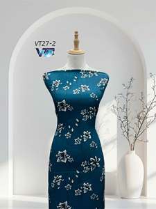 Tissu satiné tissé imprimé floral 100 % polyester 60 GSM 58/60 pouces léger respirant unisexe pour vêtements spéciaux de mariage - Product Image 4