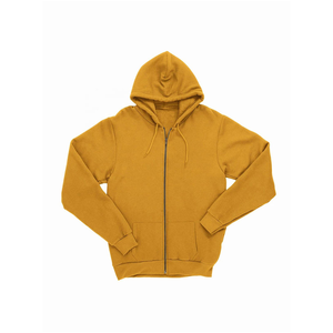 Sweat-shirt à capuche zippé pour homme, couleur unie, coupe décontractée, 100% coton French Terry, vêtement d'automne, modèle uni 350 GSM - Product Image 4
