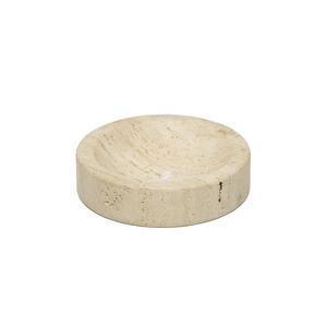Bol rond en travertin beige, très demandé, pour service à table et décoration intérieure - Product Image 1