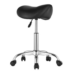 Sgabello Ergonomico Girevole con Capacità di Carico 450 LBS, in Pelle PU, con Ruote e Altezza Regolabile, per Salone - Product Image 1