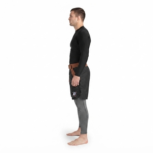 <b>Combat</b> Sports Martial Arts Apparel <b>Men's</b> Lightweight Polyester Spandex MMA Fight <b>Shorts</b> Custom Logo Black Brown Grappling <b>Shorts</b> - Product Image 3