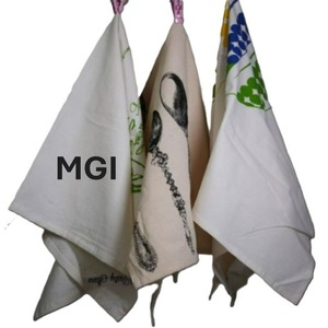 Essuie-tout de cuisine personnalisé en coton biologique recyclé doux, imprimé, style sac à farine, sérigraphié, écologique et lavable - Product Image 3