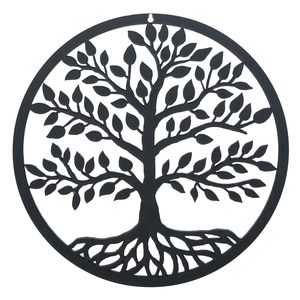 Décoration murale en bois Arbre de Vie, sculpture artistique à suspendre pour la maison et le jardin, cadeau de pendaison de crémaillère - Product Image 5