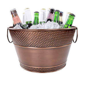 Polish Finish Steel Made Champagne <b>Ice</b> <b>Bucket</b> Elegant Metal Wine Cooler & Chiller with Handles for Weddings and Bar Parties - Product Image 4