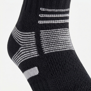 Men's <b>Black</b> <b>Ankle</b> <b>Socks</b> Striped Breathable Knitted Sports <b>Socks</b> Summer Wear - Product Image 6