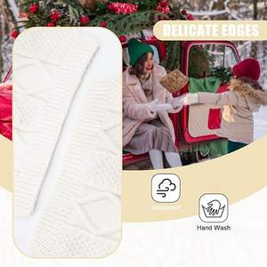 Bufanda Tejida Unisex de Mezcla de Algodón Transpirable - Calentador de Cuello de Punto Acanalado Suave con Logotipo Personalizado para Invierno - Product Image 4