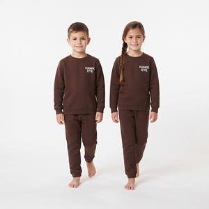 Conjunto Deportivo de Algodón para Niños 2026, Sudadera de Cuello Redondo, Pantalones Deportivos, Logotipo Personalizado, Cómodo - Product Image 3