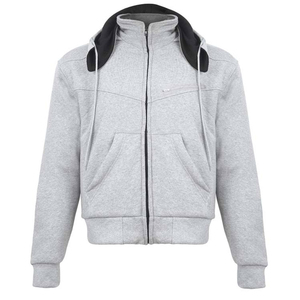 Sudadera con capucha y cremallera para hombre, color negro y naranja, con bloques de color, manga raglán, informal, OEM ODM - Product Image 6