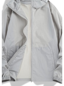 <b>Women</b> Color Blocked Hooded Windbreaker <b>Jacket</b> Full Sleeve Windproof Pullover <b>Spring</b> Wear Full Sleeve Zipper Closure Blouson Coat - Product Image 3