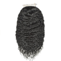 Perruque Lace Front 100% Naturelle, Cheveux Humains Vierges Remy Indiens, Bouclés, Doux et Volumineux, Tissage à Double Trame Faite à la Machine