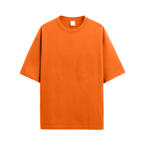 Camiseta Naranja Sólida para Hombre, Corte Ajustado, Logotipo Personalizado, Producción Ecológica y Sostenible, Cómoda, Ligera, Nueva, Talla Grande - Product Image 1