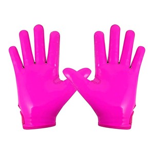 Premium Quality 7v7 Polyester Breathable Professional American Football Receiver Gloves <b>Hook</b> Loop Closure Sticky Hand Surface - Product Image 5