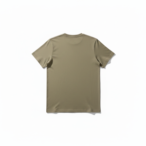 T-shirt à manches courtes vert olive pour homme, imprimé sérigraphié sur le devant, respirant, coupe décontractée, col rond, 100% coton jersey - Product Image 4