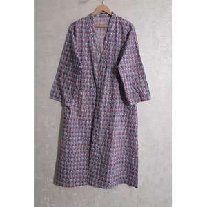 Robe Kimono en Coton Imprimé pour Femme Lavinas, Style Bohème, Col en V, Longueur Totale, Respirante, Séchage Rapide, Tenue Décontractée pour la Maison, Douce - Product Image 2