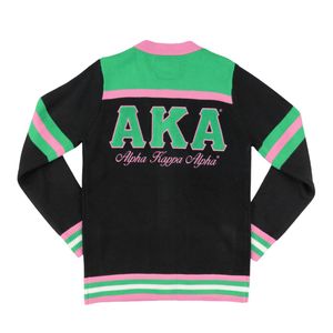 Pull boutonné vert et rose pour femme, cardigan décontracté en maille, haut tendance à manches longues, vêtement élégant pour le quotidien - Product Image 2