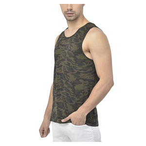 Servicio OEM, Camiseta sin Mangas Personalizada para Hombre, Camisetas Deportivas Transpirables de Algodón/Bambú con Bolsillos, Alta Calidad para Fitness y Fisicoculturismo - Product Image 3
