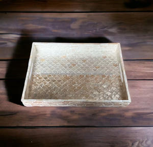 Best Quality Mother of Pearl <b>Tray</b> Decor Home Serving <b>Tray</b> Square Shape <b>Decorative</b> <b>Tray</b> - Product Image 4