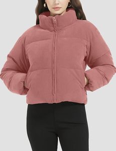 Women's Lightweight <b>Packable</b> Hooded Winter Quilted Puffer <b>Jacket</b> Detachable Sleeves Hat Zipper Closure Water Resistant Wool - Product Image 3