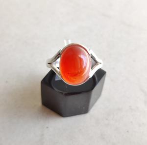 Carnelian Gemstone Midi <b>Ring</b> 925 <b>Silver</b> Handmade <b>Statement</b> Carnelian <b>Ring</b> for Women Girls Christmas Birthday Anniversary <b>Ring</b> - Product Image 1
