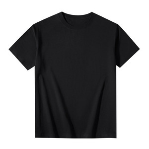 Camisetas de Manga Corta para Hombre y Mujer, 100% Algodón, Tejido de Punto, Color Sólido, Corte Regular, con Logotipo Personalizado OEM, Impresión por Serigrafía - Product Image 1