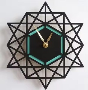 High On Sale Round Black Metal Wall <b>Clock</b> Abstract Quartz Analog Office Living Room Decoration Gifting Use <b>Clock</b> - Product Image 6