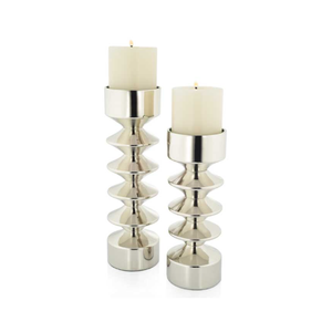 Best Quality Handmade Aluminium Candle Stand for Home Decor Candle Holder Shiny <b>Silver</b> Finished Casted Handmade Customized - Product Image 4