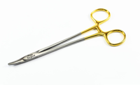 Pince à aiguille médicale dentaire chirurgicale droite et courbée en acier inoxydable de 18 cm, certifiée CE ISO, type Heaney