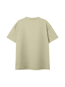 Camiseta Oversize de Cuello Redondo para Mujer, Color Sólido, Corte Holgado, Manga Corta, 100% Algodón Jersey, Transpirable, Lavado Ácido, 220g, Todas las Temporadas - Product Image 6