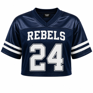 Maillot de football court personnalisé pour femme, haut court en maille, nom et numéro d'équipe personnalisés, maillot de sport, fabricant OEM ODM - Product Image 1