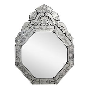 Espejo de Pared de Cristal Veneciano Vintage |   Espejo Decorativo de Lujo Estilo Barroco |   Espejo de Estilo Antiguo |   Decoración de Interiores para el Hogar - Product Image 1