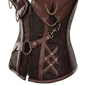 Corset en cuir vintage de haute qualité pour femme, couleur personnalisable, service OEM, respirant, antibactérien, élégant, pour tous les jours et l'extérieur - Product Image 4