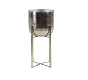 Planteur noir mat pour pots de fleurs, support en métal pour jardin multi-taille, vente en gros, - Product Image 4