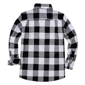 เสื้อเชิ้ตผ้าแฟลนเนลผู้ชาย ลายสก็อต แขนยาว ผ้าฝ้าย นุ่ม สบาย ติดกระดุม แฟชั่น เสื้อทำงานกลางแจ้ง - Product Image 5