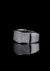 Anillo de Boda de Oro de 14K de Primera Calidad con Diamantes Pavé para Hombre, Anillo de Compromiso de Lujo con Diamantes Cultivados en Laboratorio, Regalo de Aniversario - Product Image 5