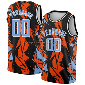 2024 maillots de basket-ball respirants personnalisés grande taille ensemble broderie d'impression par transfert de chaleur avec logo personnalisé uniformes OEM - Product Image 1