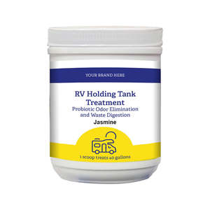 น้ำยาทำความสะอาดถังเก็บของเสียสำหรับรถบ้าน ยี่ห้อไพรเวทเลเบล สูตรจัสมิน โพรไบโอติก เอนไซม์ รุ่น 0011 กำจัดกลิ่น ย่อยสลายของเสีย ผลิตในสหรัฐอเมริกา - Product Image 1