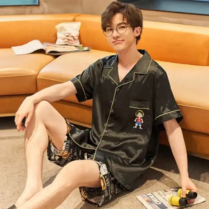 <span class=keywords><strong>Pijama</strong></span> de algodón de manga corta para <span class=keywords><strong>caballero</strong></span> y hombre al por mayor, Conjunto de <span class=keywords><strong>pijama</strong></span> Modal transpirable de talla grande, forro polar para parejas - Product Image 2