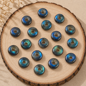 <b>Labradorite</b> Smooth Donut 15mm Faceted Gemstone <b>Pendant</b> for Jewelry Making Crystal Healing Reiki Energy Necklace Charm Wholesale - Product Image 5