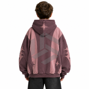 Sweat à capuche surdimensionné pour homme, en coton 100% French Terry, effet délavé, streetwear d'hiver, fabricant OEM - Product Image 5