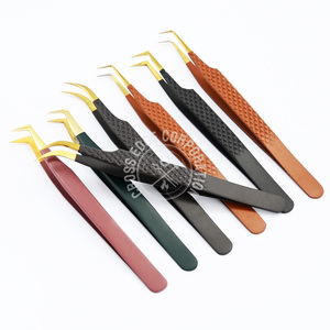 My Lash Tool Eyelash Tweezers Volume Tweezers Lash Fiber Tip Tweezer Lash Tech 90 Degree for Eyelash Extension Pointed Tip - Product Image 6