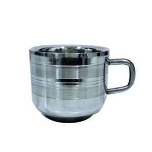 ถ้วยดื่มชา แก้วน้ำโลหะ แก้วกาแฟสแตนเลส ดีไซน์เรียบง่าย ทนความร้อน - Product Image 1