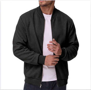 Long Sleeves Front Custom Winter <b>Warm</b> Zipper Closure <b>Men's</b> Bomber <b>Jacket</b> Plain Dyed Technics Stand Collar - Product Image 6