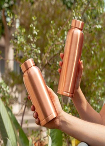 Botella de agua de cobre metálica ecológica, estilo americano moderno, de alta calidad, de Blossom Craft India, la más vendida. - Product Image 5