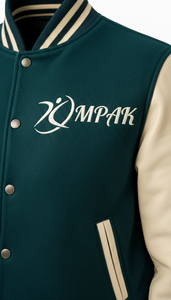 Vintage University Hooded Winter Varsity <b>Jacket</b> Polyester/Cotton Sleeves Contrast Front Logo Professional American Style - Product Image 4