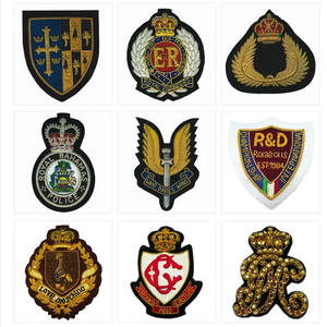 Wholesale Top Quality Best Design Custom Hand Made Embroidery Bullion Wire Badges High Quality Badges - Product Image 5