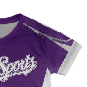 Maillot de lacrosse sublimé unisexe violet et blanc, léger, en polyester, pour l'entraînement et les performances sportives - Product Image 4
